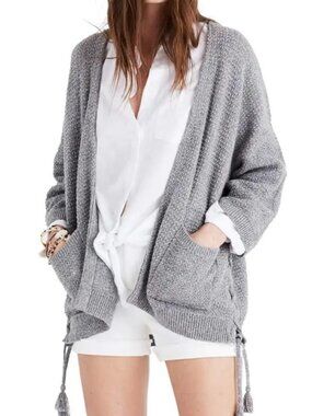 Madewell size M Side Lace Up Cardigan Sweater